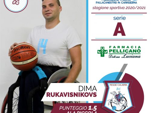 Basket in Carrozzina Serie A, Reggio Calabria BIC: La Reggio Calabria Baket in Carrozzina conferma Dmitrijs Rukavisnikovs.